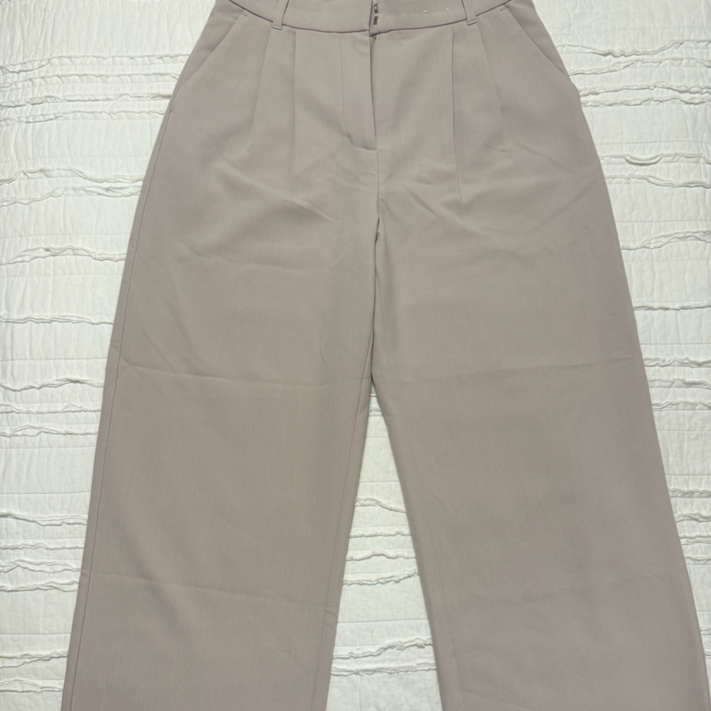 Abercrombie & Fitch Sloan Taupe Wide-Leg Trousers